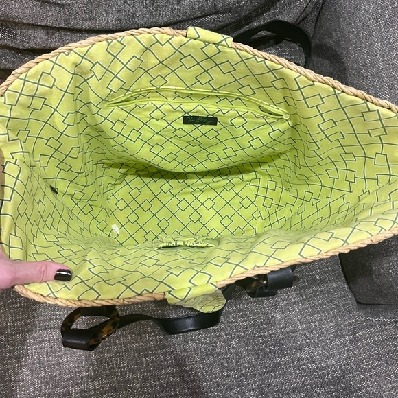 Vera Bradley Botanical Straw Tote, Minor Wear - Picture 7 of 10